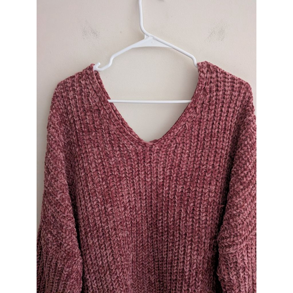 Women's Funkitribe Mauve V-Neck Sweater M - Picture 4 of 6